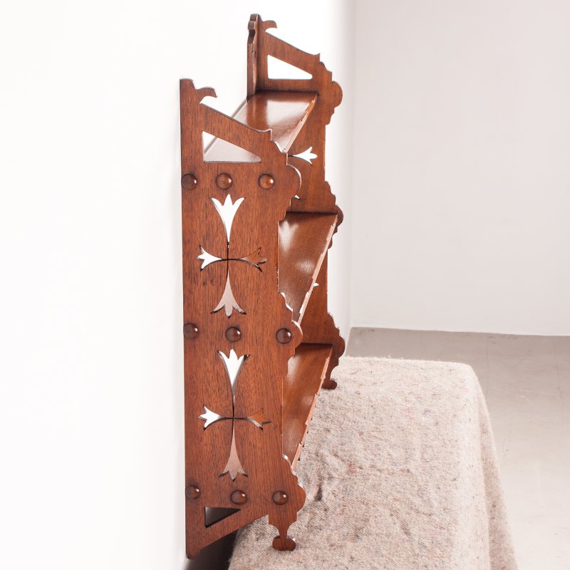 Walnut Hanging Wall Shelves - Image 4