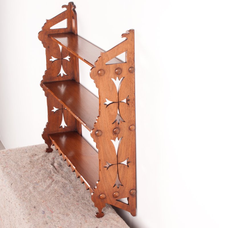 Walnut Hanging Wall Shelves - Image 6