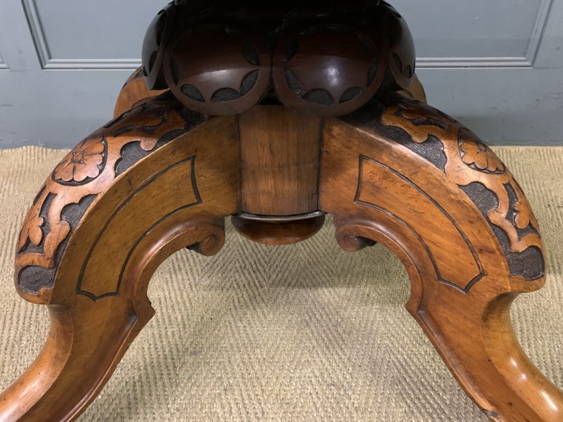 Large Sized Victorian Inaid Burr Walnut Coffee Table - Image 8
