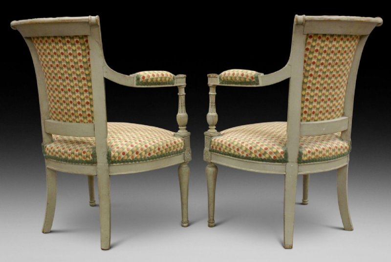 A Pair Of 19th Century Gustavian Style Arm Chairs - Image 4