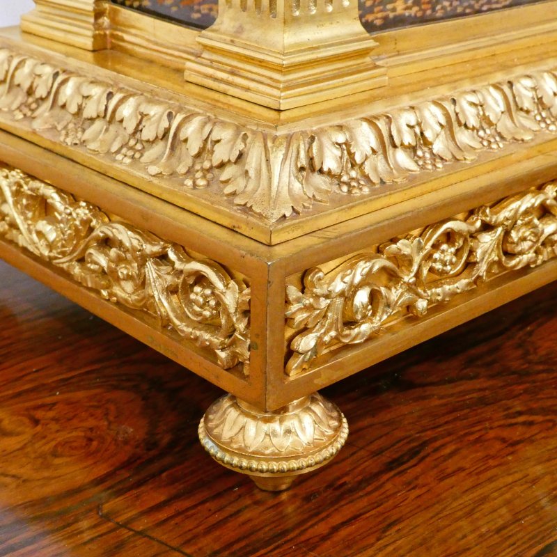 French Louis XVI Style Gilt Bronze & Porcelain Mantel Clock by Japy Freres - Image 6