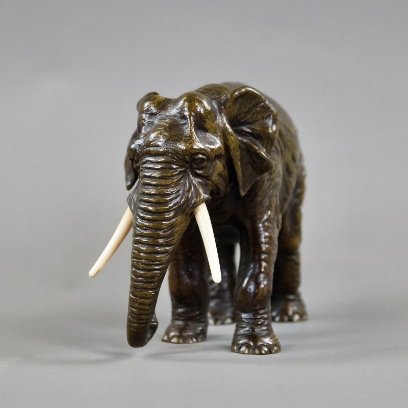 A Bronze Elephant Attributed To Bergmann - Image 3