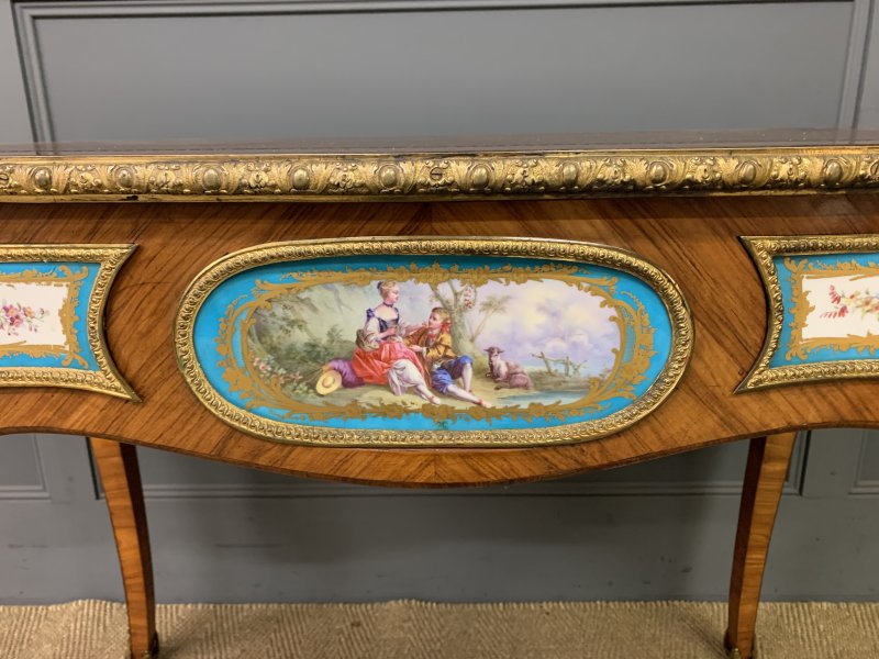 French Tulip Wood Bureau Plat - Image 8