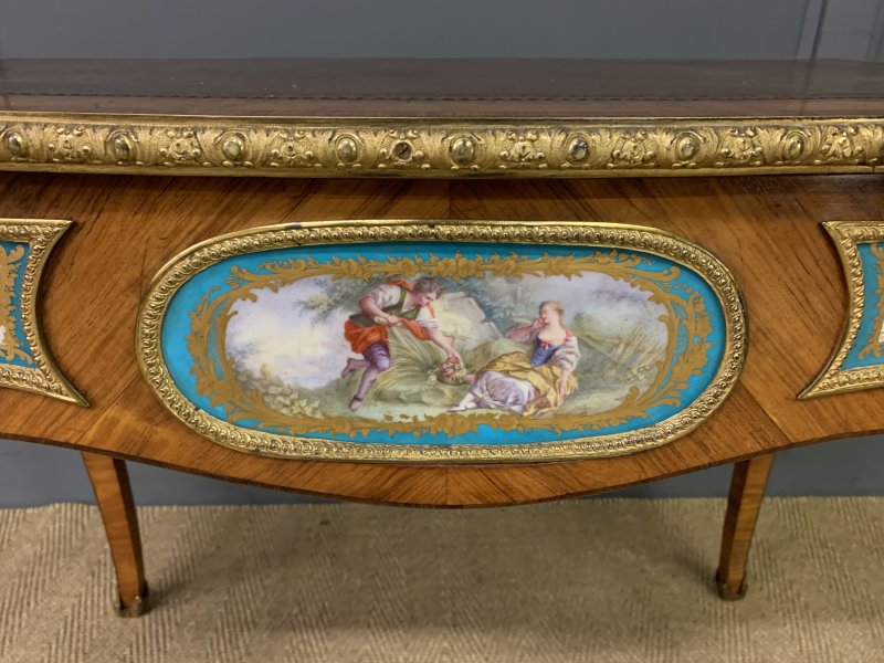 French Tulip Wood Bureau Plat - Image 4