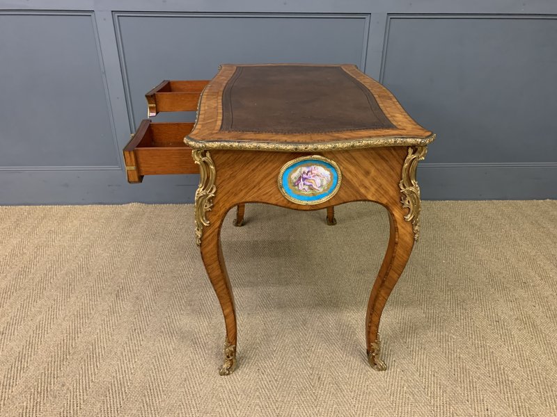 French Tulip Wood Bureau Plat - Image 3