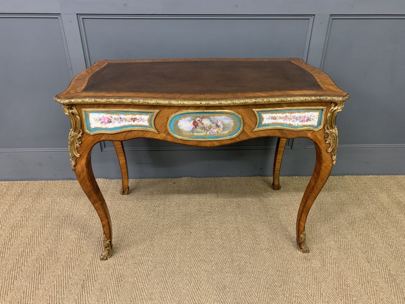 French Tulip Wood Bureau Plat - Image 17