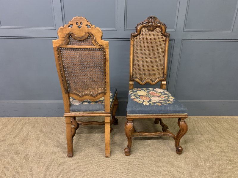 Pair of William and Mary Style Walnut Chairs by Waring & Gillow - Image 9