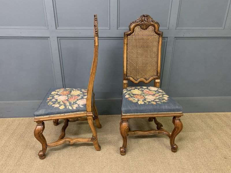 Pair of William and Mary Style Walnut Chairs by Waring & Gillow - Image 8