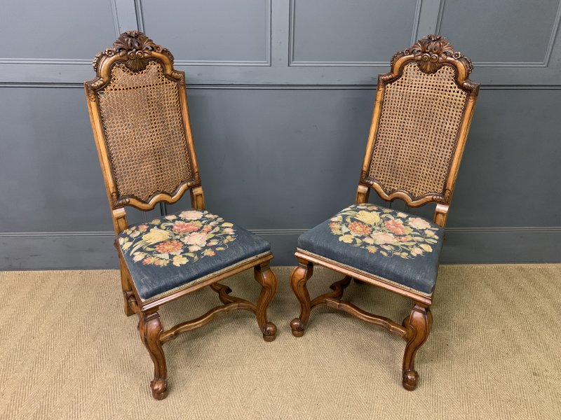 Pair of William and Mary Style Walnut Chairs by Waring & Gillow - Image 7
