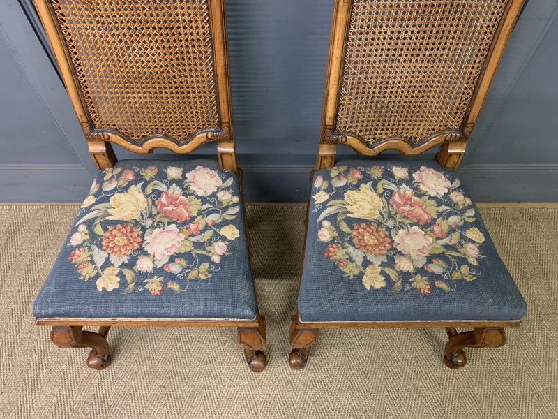 Pair of William and Mary Style Walnut Chairs by Waring & Gillow - Image 16