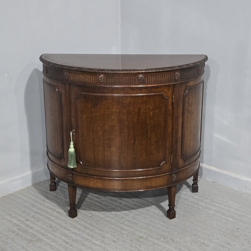 Nice Quality Mahogany Demi Lune Cabinet