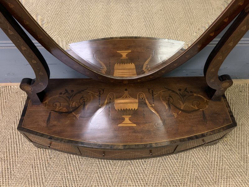 Large Scale Georgian Inlaid Toilet Mirror - Image 13