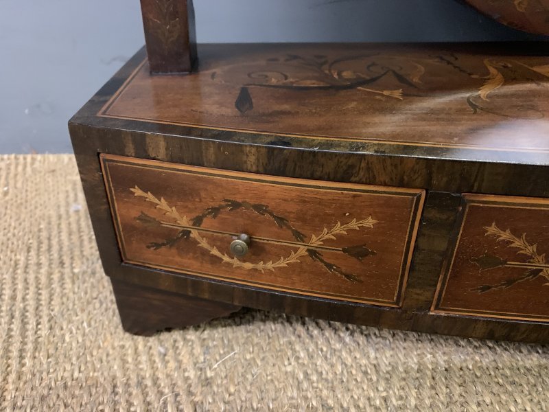 Large Scale Georgian Inlaid Toilet Mirror - Image 7