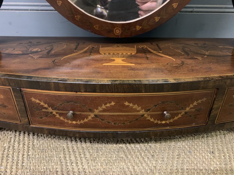 Large Scale Georgian Inlaid Toilet Mirror - Image 8