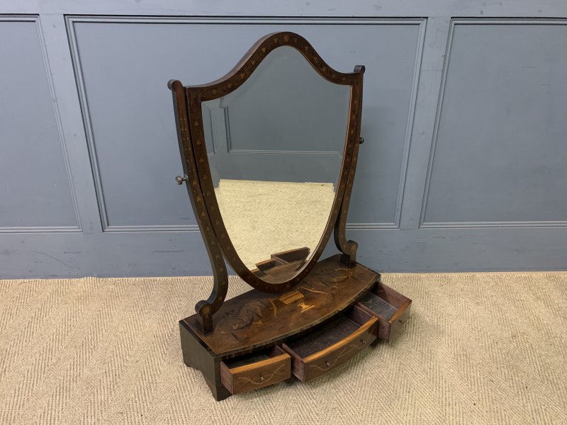 Large Scale Georgian Inlaid Toilet Mirror - Image 11