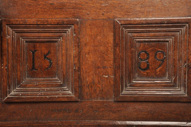Rare Dated Elizabethan Coffer - Image 2