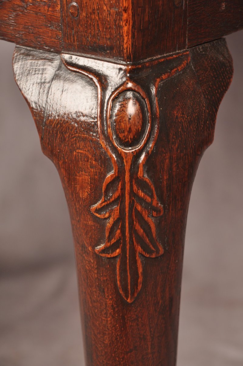 Rare Early 18th Century Oak Side Table - Image 9