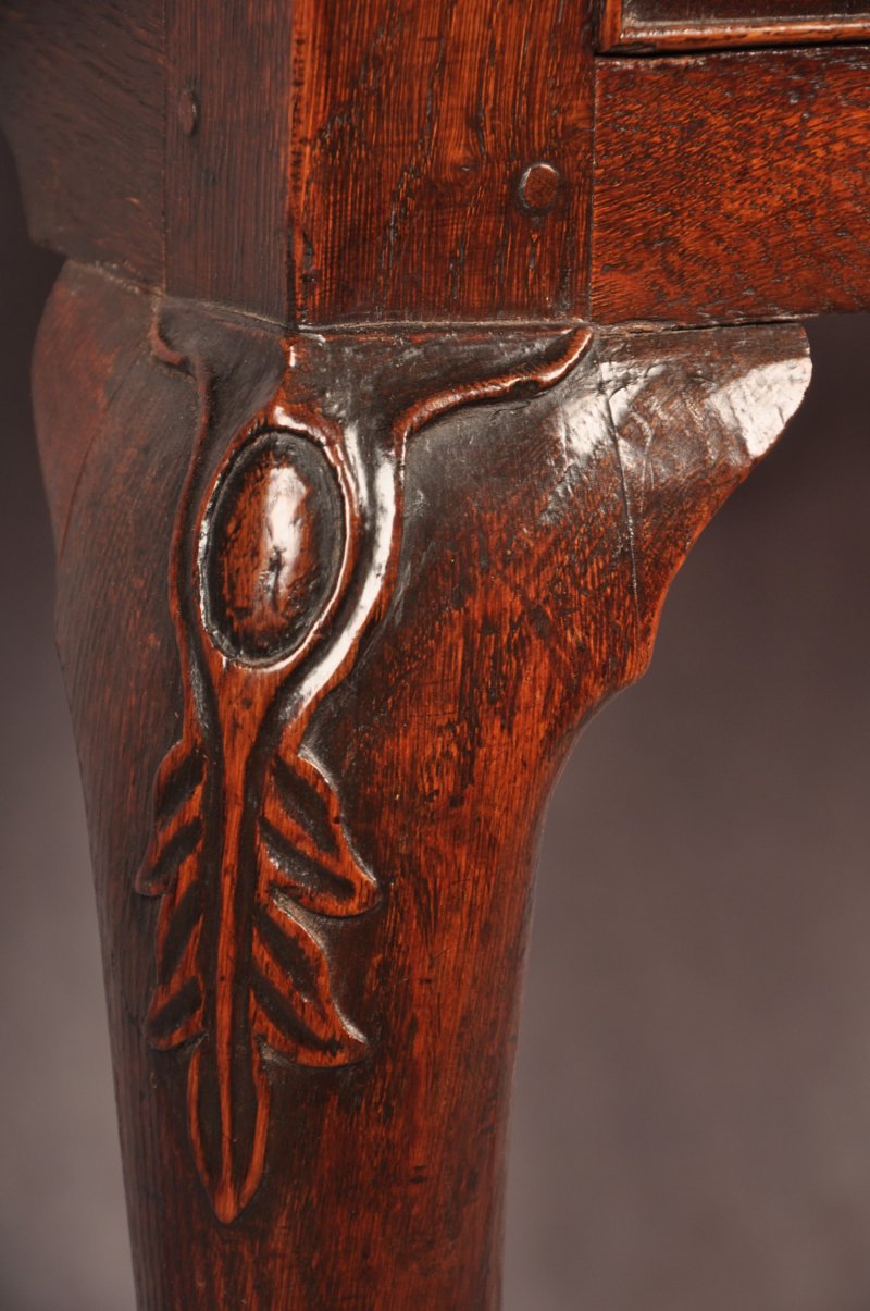 Rare Early 18th Century Oak Side Table - Image 6