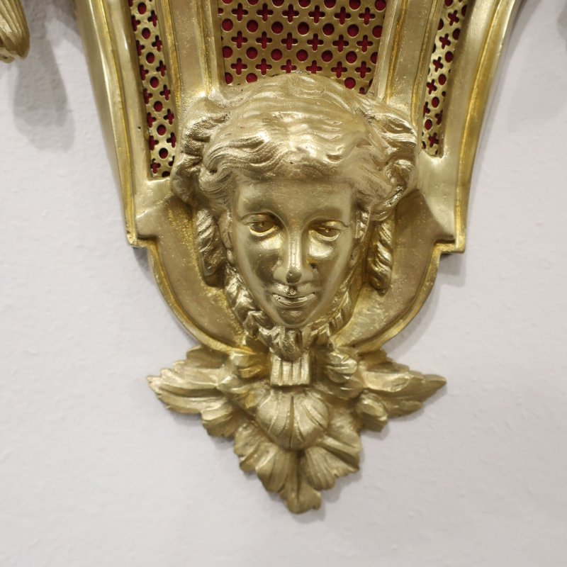 French Louis XVI Style Gilt Bronze Cartel Wall Clock - Image 5