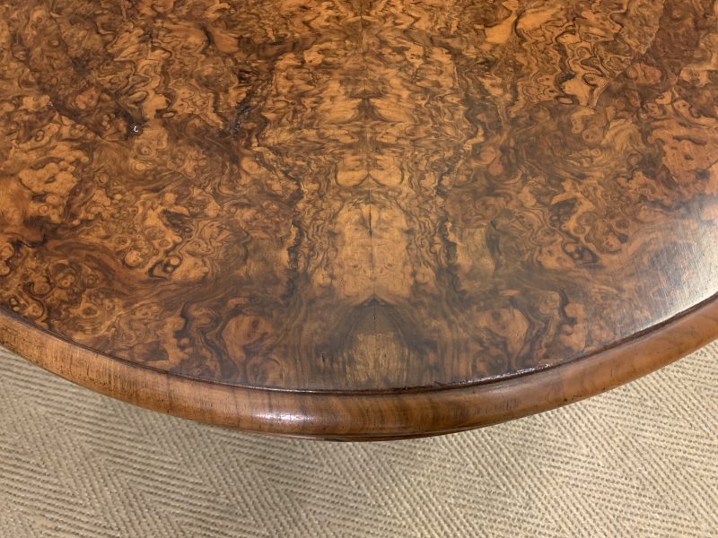 Large Sized Victorian Burr Walnut Coffee Table - Image 9