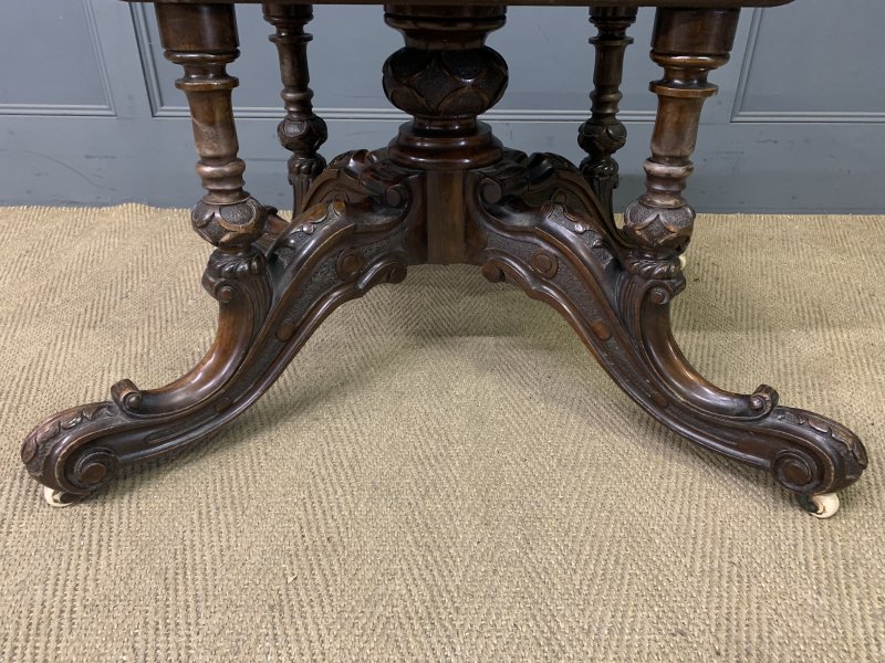 Large Sized Victorian Burr Walnut Coffee Table - Image 13