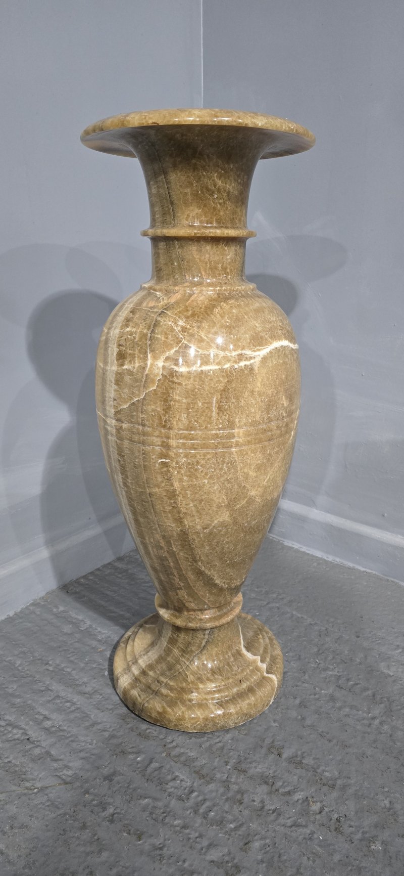 Huge Carved Alabaster Vase - Image 8