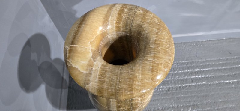 Huge Carved Alabaster Vase - Image 3