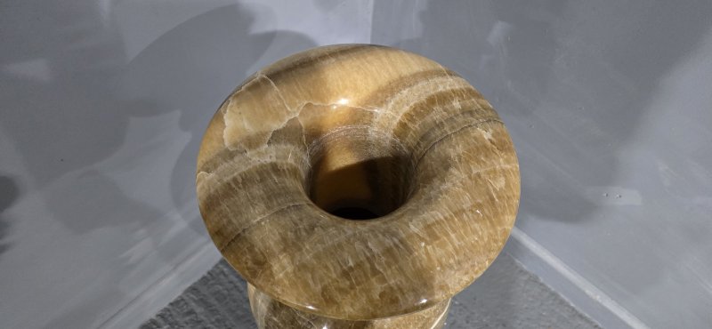 Huge Carved Alabaster Vase - Image 7