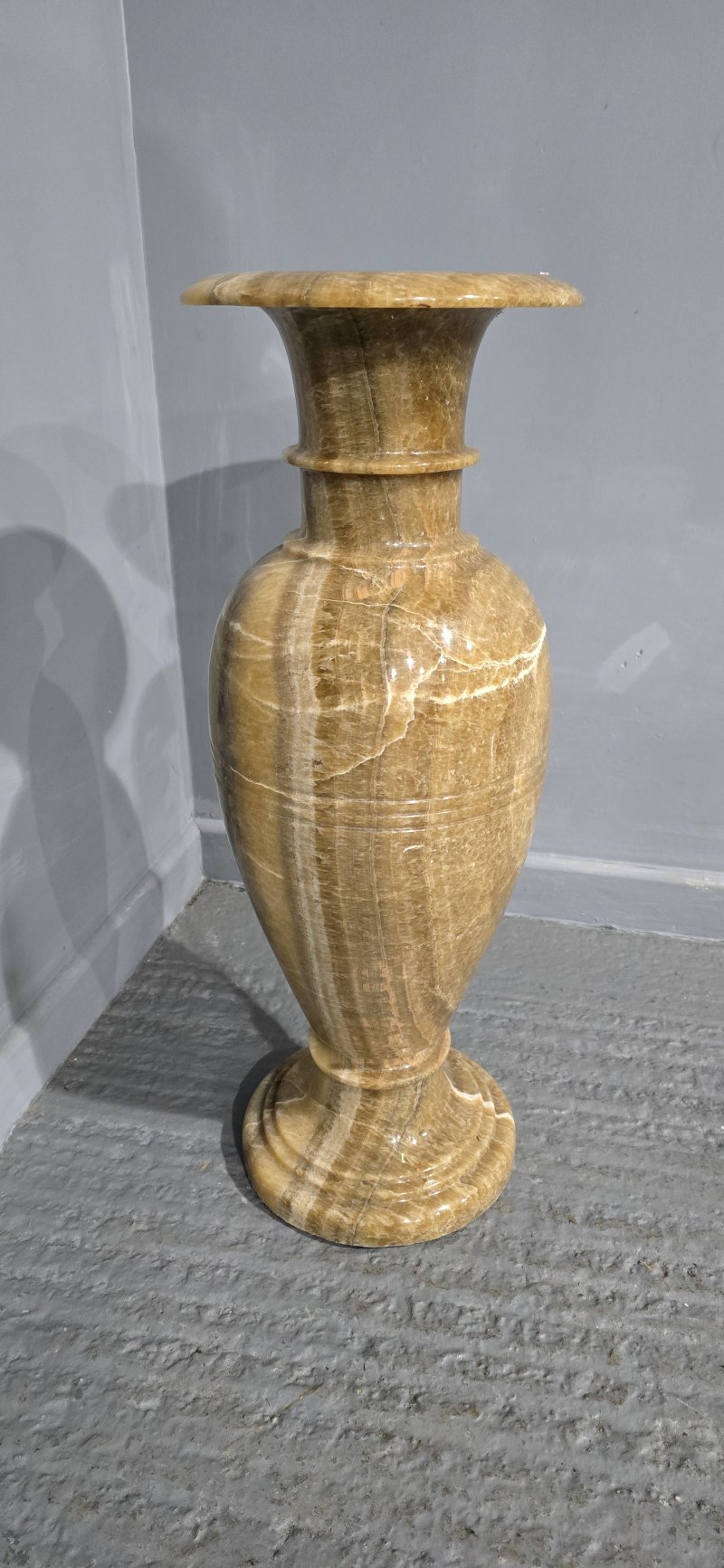 Huge Carved Alabaster Vase - Image 2