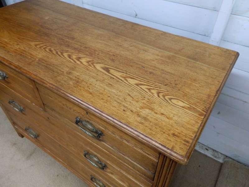 Edwardian Oak Chest of Drawers - Image 3