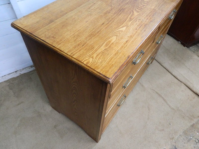 Edwardian Oak Chest of Drawers - Image 11
