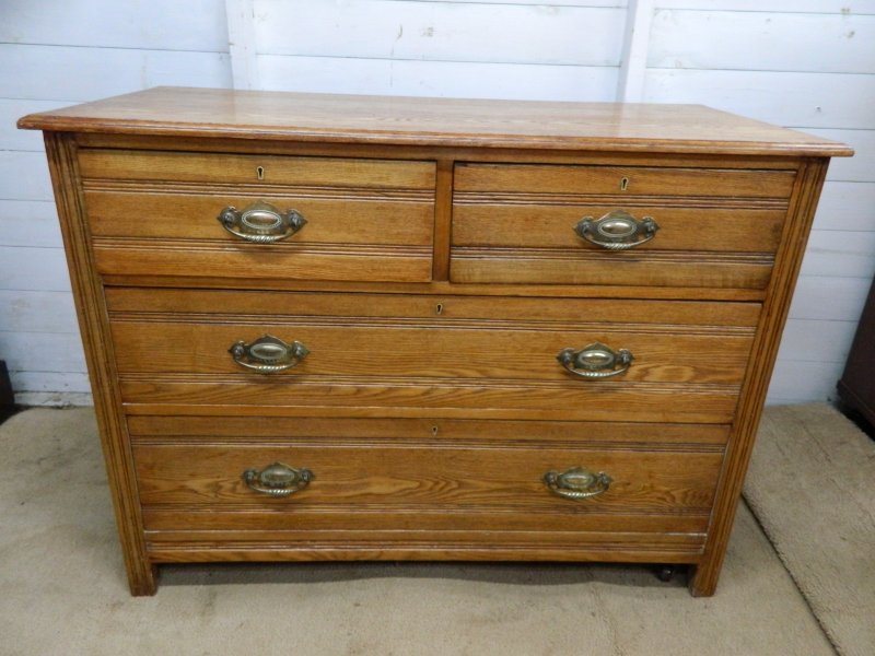 Edwardian Oak Chest of Drawers - Image 18