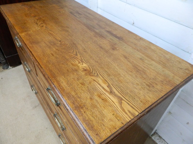 Edwardian 1900's Oak Chest of Drawers - Image 4