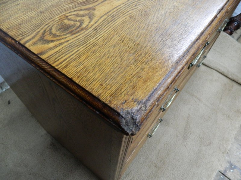 Edwardian 1900's Oak Chest of Drawers - Image 9