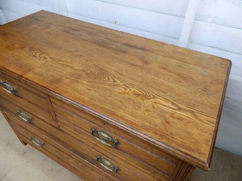 Edwardian 1900's Oak Chest of Drawers - Image 14