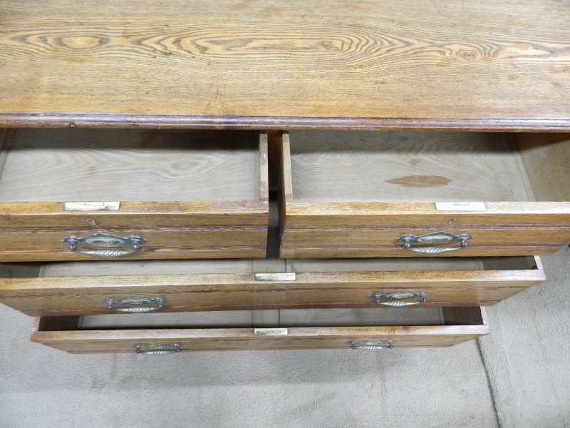 Edwardian 1900's Oak Chest of Drawers - Image 15