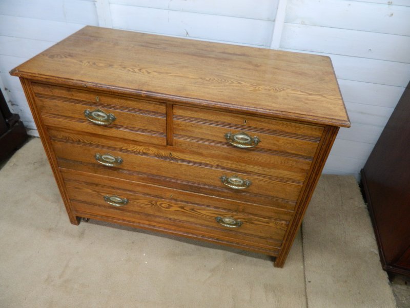 Edwardian 1900's Oak Chest of Drawers - Image 20