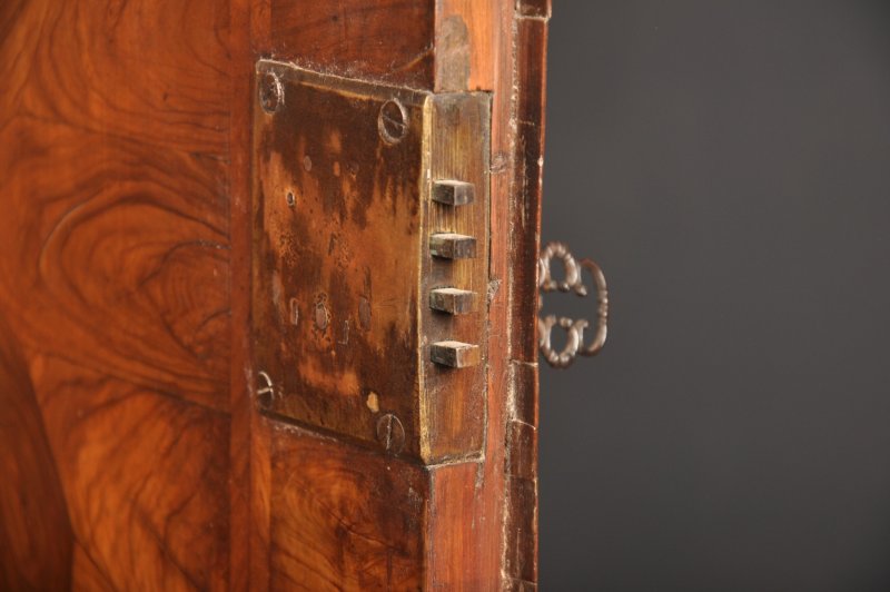 17th Century Olive Wood Oyster Cabinet - Image 13