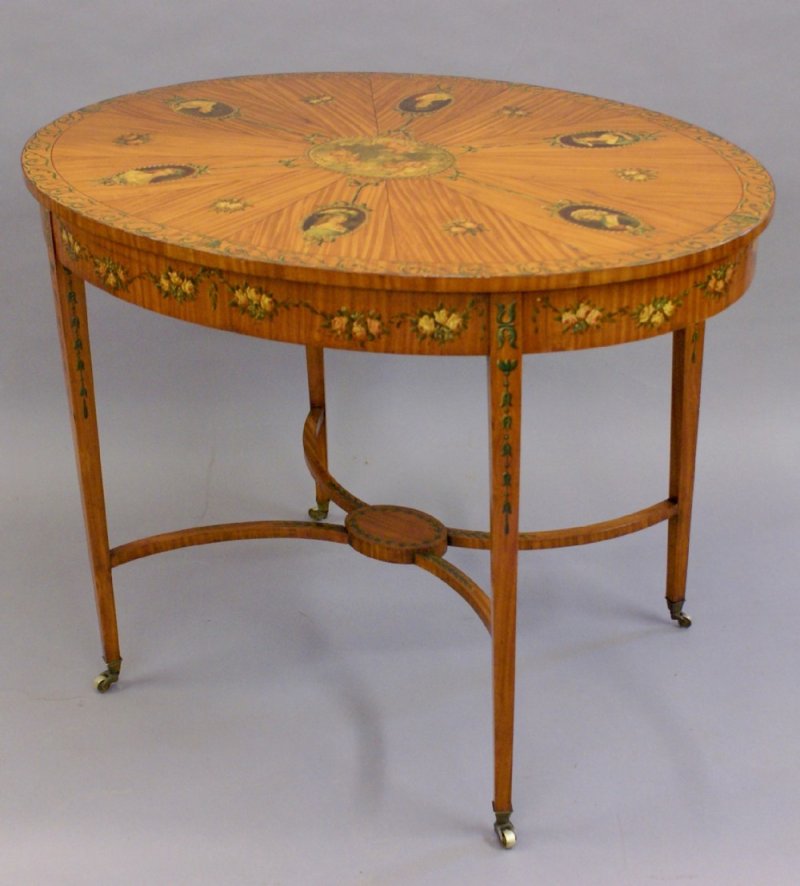 A Superb Sheraton Revival Oval Center Table - Image 3