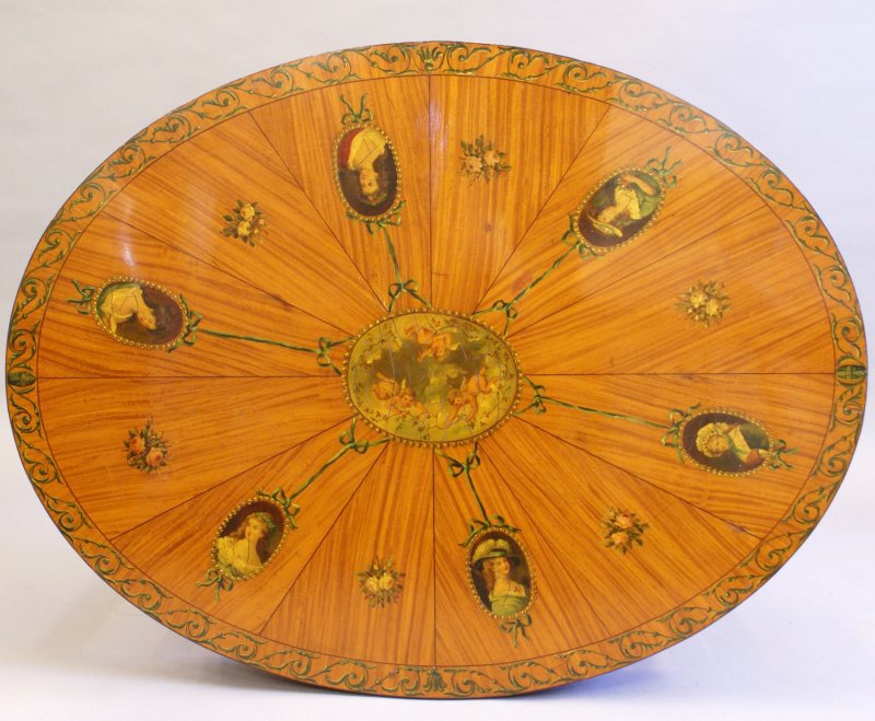 A Superb Sheraton Revival Oval Center Table - Image 4
