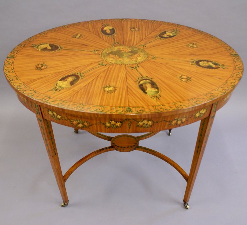 A Superb Sheraton Revival Oval Center Table - Image 5