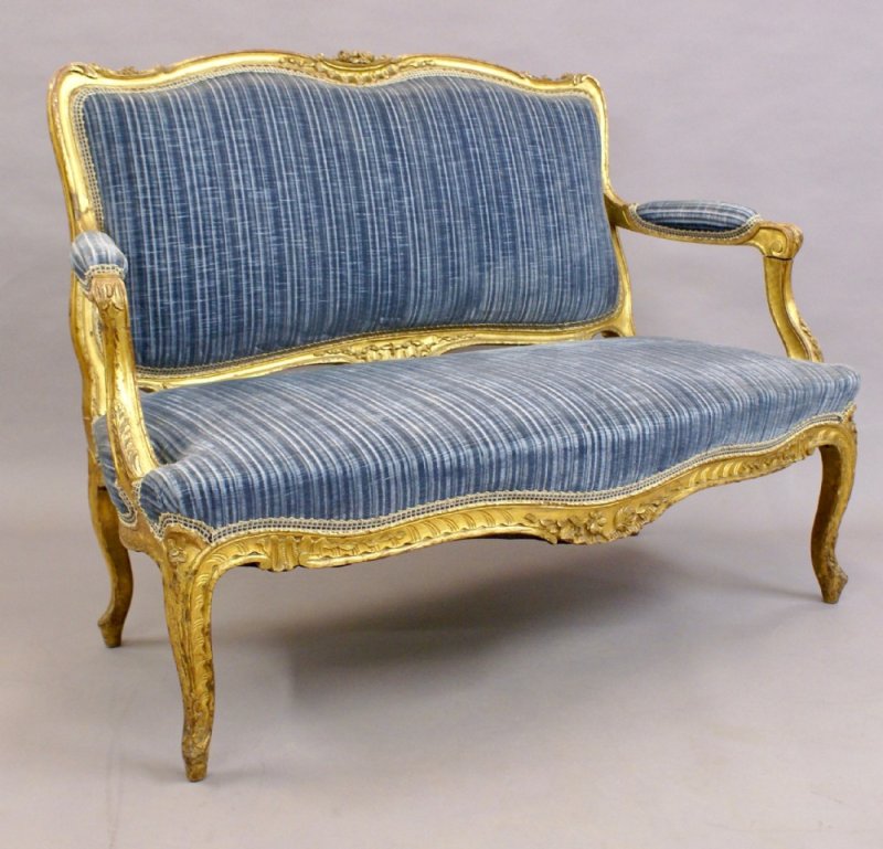 19th C French Carved And Gilded Sofa - Image 2