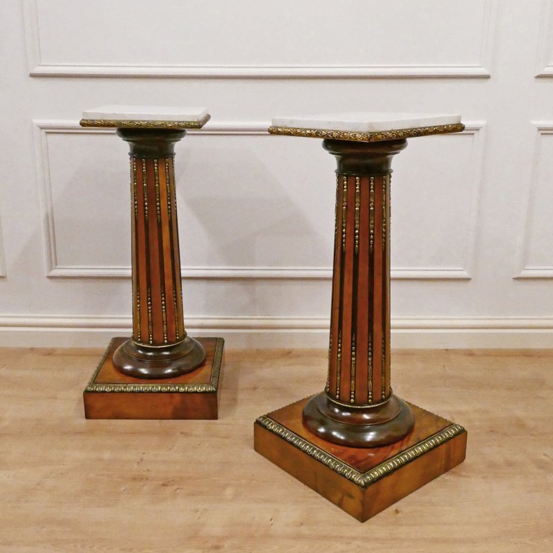 Pair of Victorian Satinwood Pedestals - Image 2