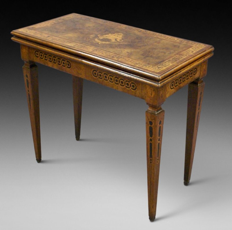 A Rare 18th Century Italian Inlaid Games Table