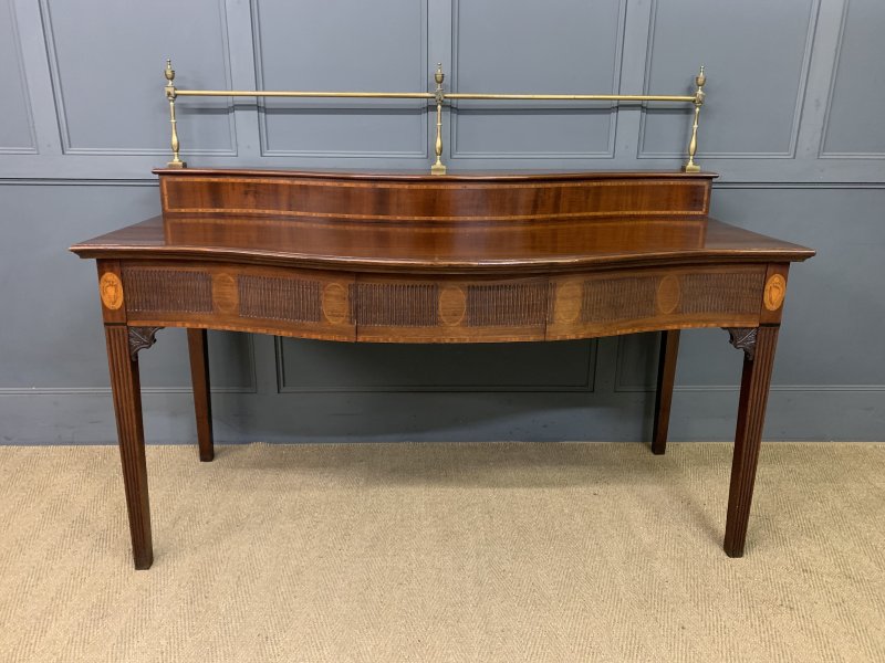 George III Serpentine Mahogany Serving Table - Image 7
