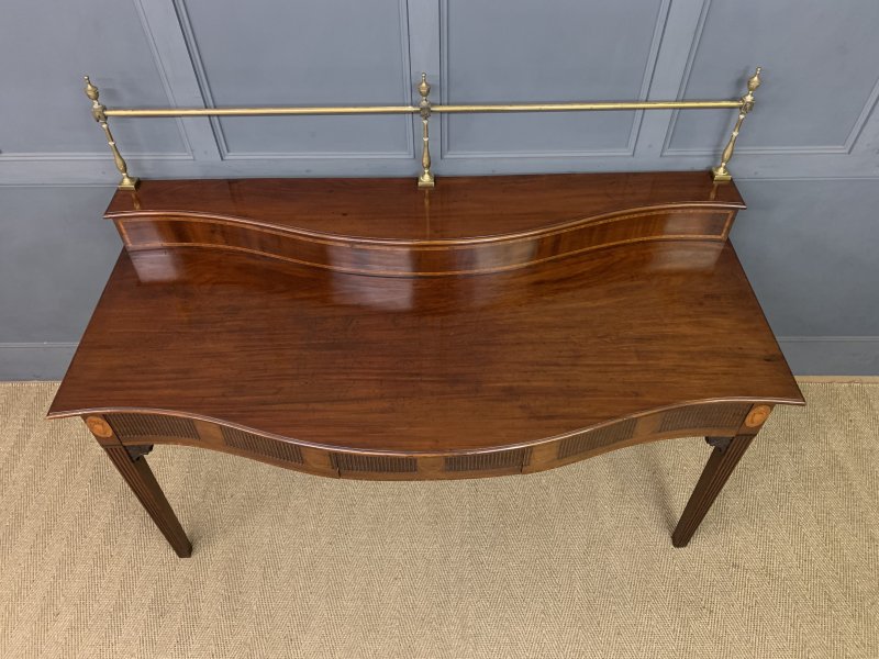 George III Serpentine Mahogany Serving Table - Image 17