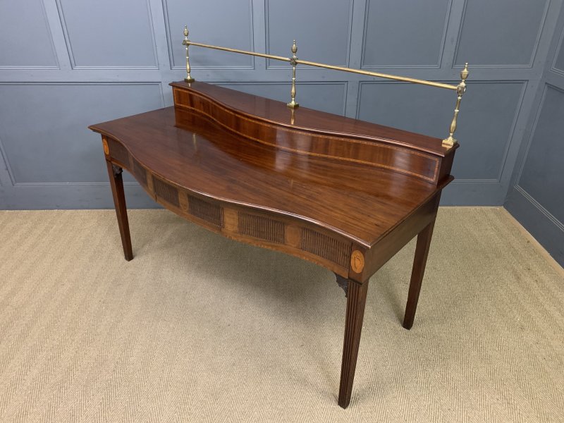 George III Serpentine Mahogany Serving Table - Image 15