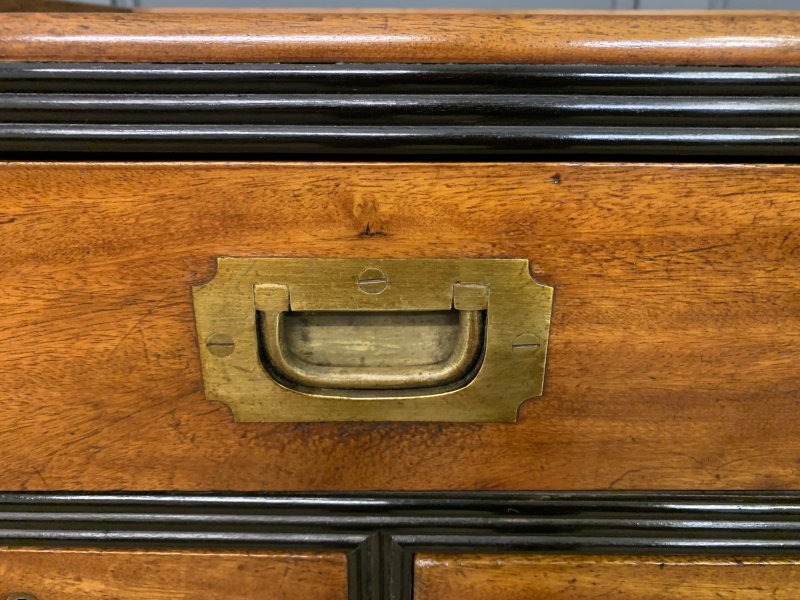 19th Century Camphor Wood Secretaire Military Chest - Image 11