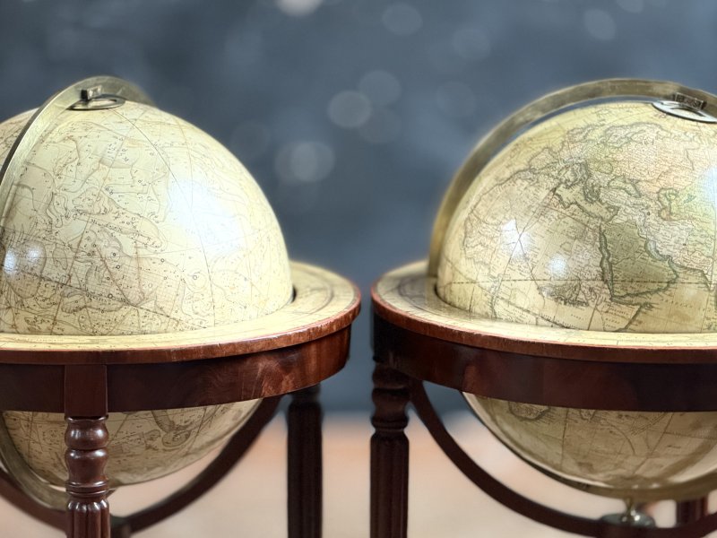 A Pair Of 15" Library Globes By G & J Cary - Image 2