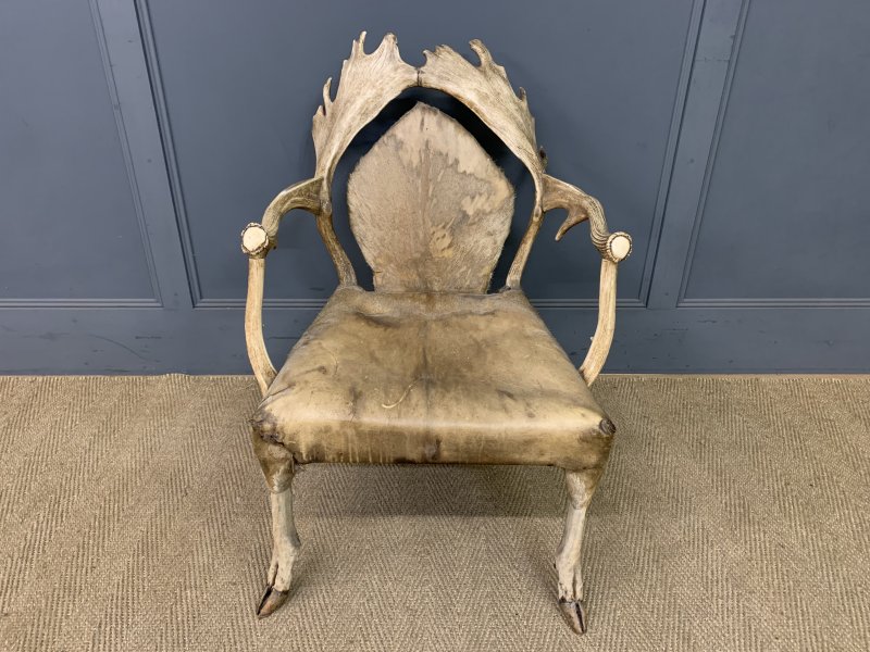 19th Century Stags Antler Armchair